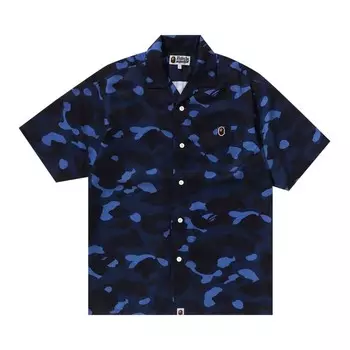 Рубашка BAPE Color Camo Ape Head One Point Shirt, синий