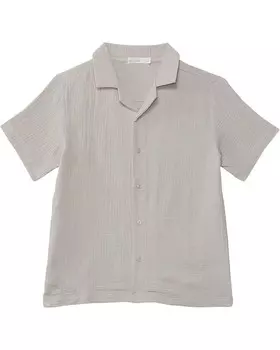 Рубашка Barefoot Dreams Kids CozyChic Malibu Collection Youth Sun Soaked Shirt, цвет Beach Rock