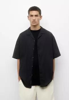 Рубашка Basic Short Sleeve PULL&BEAR, черный
