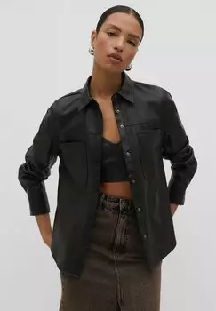 Рубашка Basic Stradivarius, черный