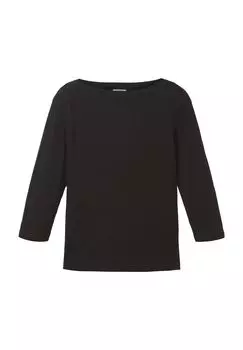 Рубашка базовая, рукав 3/4, женская TOM TAILOR, цвет Deep Black