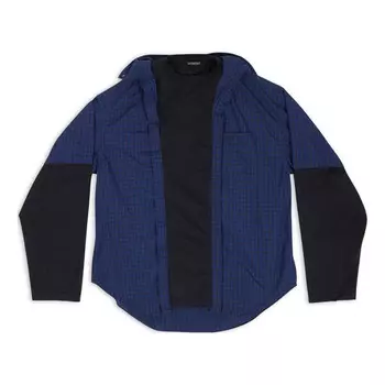 Рубашка bb icon trompe l'oeil shirt 'navy black' Balenciaga, синий