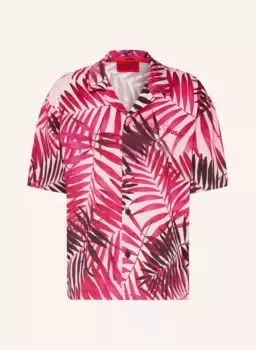 Рубашка beach resort из атласа Hugo, фиолетовый