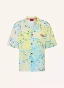 Рубашка beach resort из атласа Hugo, синий