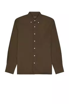 Рубашка Beams Plus B.D Color Broad, оливковый