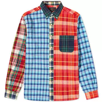 Рубашка Beams Plus Button Down Inian Madras Shirt