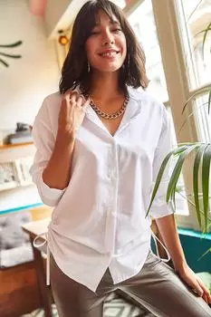 Рубашка - Белая - Oversize Olalook, белый