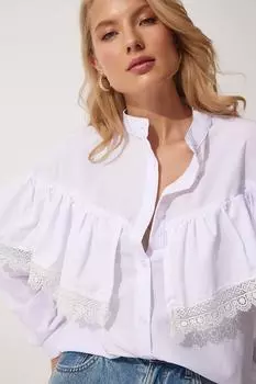 Рубашка – белая – стандартного кроя Happiness stanbul, белый