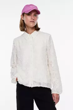 Рубашка – белая – стандартного кроя PIECES, белый