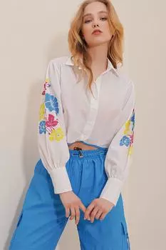 Рубашка – белая – стандартного кроя Trend Alaat Stili, белый