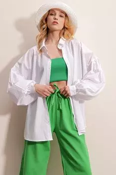 Рубашка – белая – стандартного кроя Trend Alaat Stili, белый