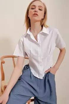 Рубашка – белая – стандартного кроя Trend Alaat Stili, белый