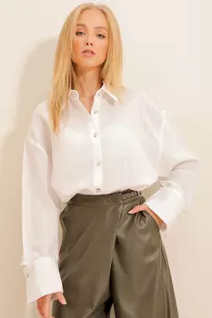 Рубашка – белая – стандартного кроя Trend Alaat Stili, белый