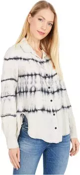 Рубашка bella dahl Fray Hem Flowy Button-Down, цвет Moonstone