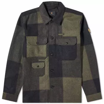 Рубашка Belstaff Forge Overshirt, цвет Olive & Charcoal
