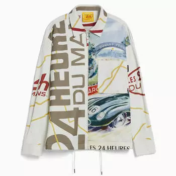 Рубашка Bershka 24h Le Mans, кремовый