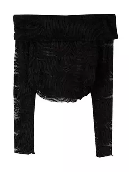 Рубашка Bershka, черный