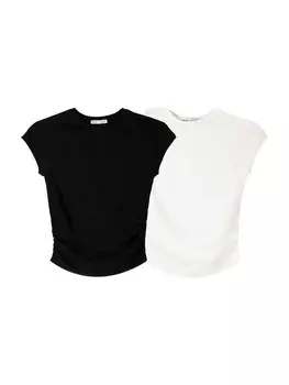 Рубашка Bershka, черный/белый