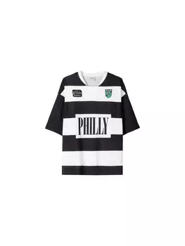 Рубашка Bershka, черный/белый