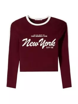 Рубашка Bershka, цвет Berry