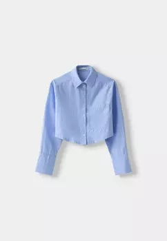 Рубашка Bershka, цвет Light Blue
