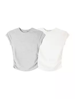 Рубашка Bershka, цвет mottled grey/White