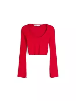 Рубашка Bershka, красный