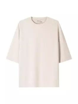 Рубашка Bershka, серо-коричневый