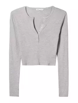 Рубашка Bershka, серый