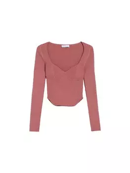 Рубашка Bershka, темно-розовый