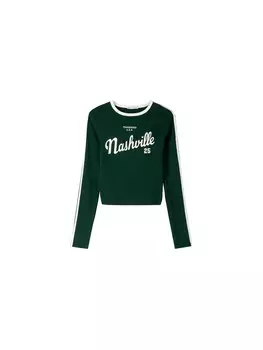 Рубашка Bershka, темно-зеленый