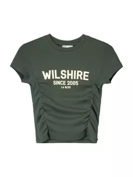 Рубашка Bershka, темно-зеленый