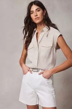 Рубашка без рукавов Mint Velvet, бежевый