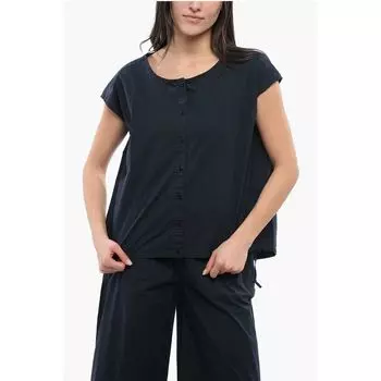 Рубашка без рукавов Popeline с затягивающимся подолом Woolrich, Blue