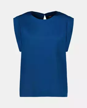 Рубашка без рукавов с круглым вырезом Hugo Boss, синий