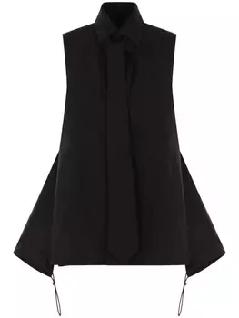 Рубашка без рукавов с завязками от Yohji Yamamoto, черный