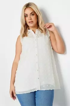 Рубашка без рукавов Yours Curve, белый