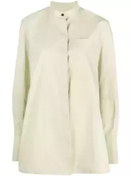 Рубашка без воротника JIL SANDER, зеленый
