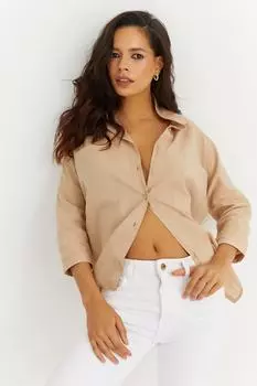 Рубашка - Бежевая - Классический крой Cool & Sexy, бежевый