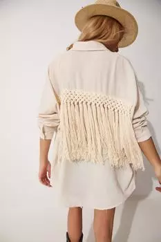 Рубашка - Бежевая - Классический крой Happiness stanbul, бежевый