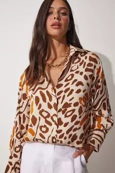 Рубашка - Бежевая - Классический крой Happiness stanbul, бежевый