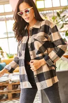 Рубашка - Бежевая - Oversize Olalook, бежевый