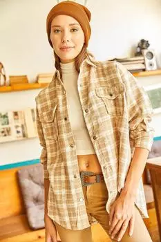 Рубашка - Бежевая - Oversize Olalook, бежевый