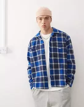 Рубашка bigwig hugo в клетку темно-синего цвета Obey