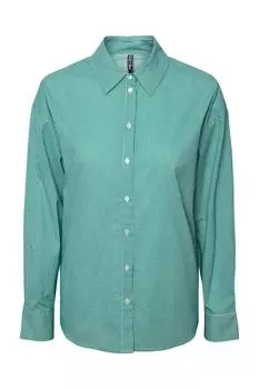 Рубашка - Бирюзовый - Классический крой PIECES