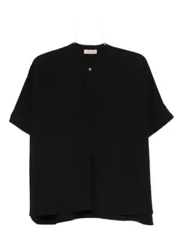 Рубашка Blanca Vita с коротким рукавом, застегивающаяся на пуговицы, черный