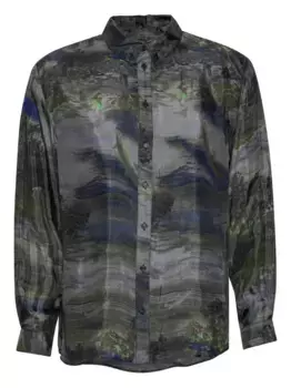 Рубашка Block с длинными рукавами Henrik Vibskov, зеленый