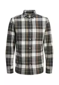 Рубашка Blubrook рубашка с длинными рукавами Jack & Jones, коричневый