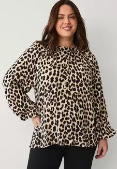 Рубашка BLUSE MIT BALLONRMELN Ellos Plus collection, мультиколор