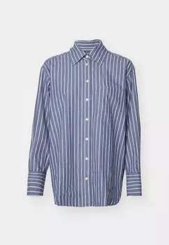 Рубашка-блузка BIG STRIPES BIG CUFF BIG COLLAR GAP, синий